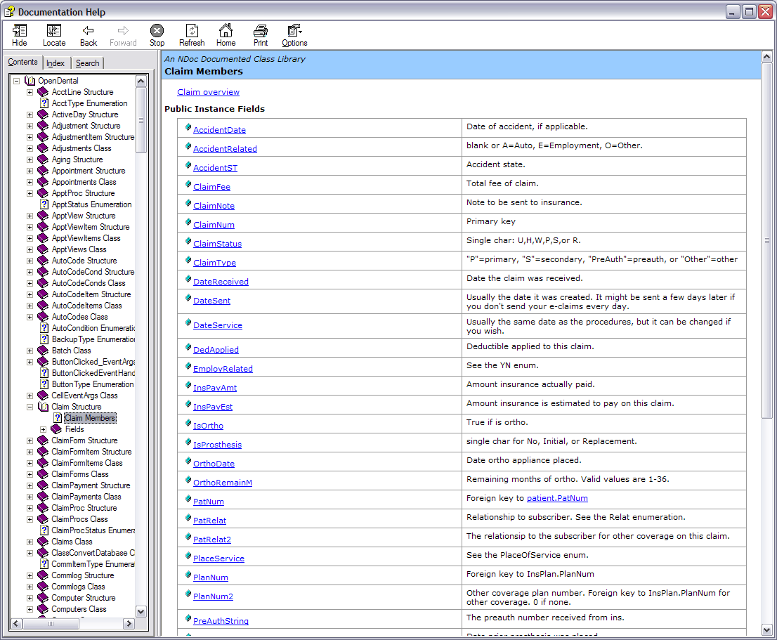 open dental user query examples