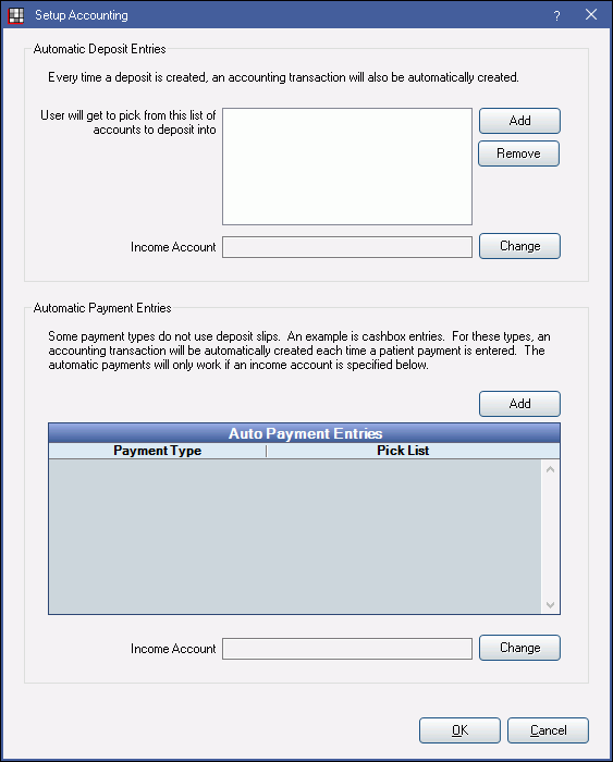 Open Dental Software Accounting Setup