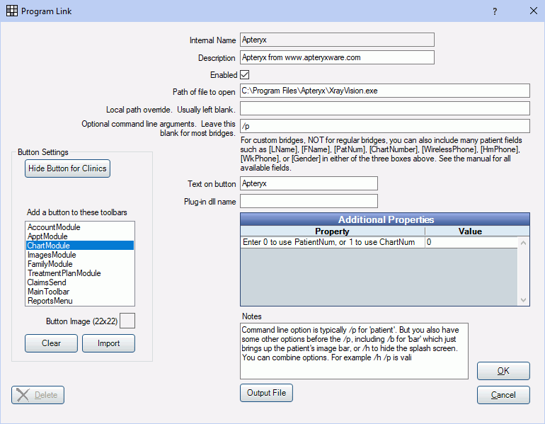 Open Dental Software Apteryx Bridge