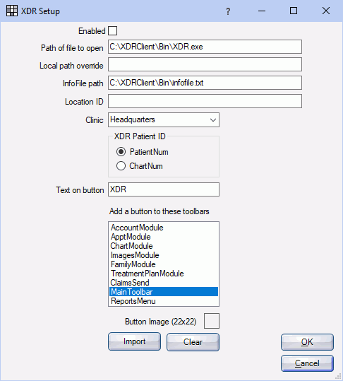 Dentrix Patient Chart File Menu Missing