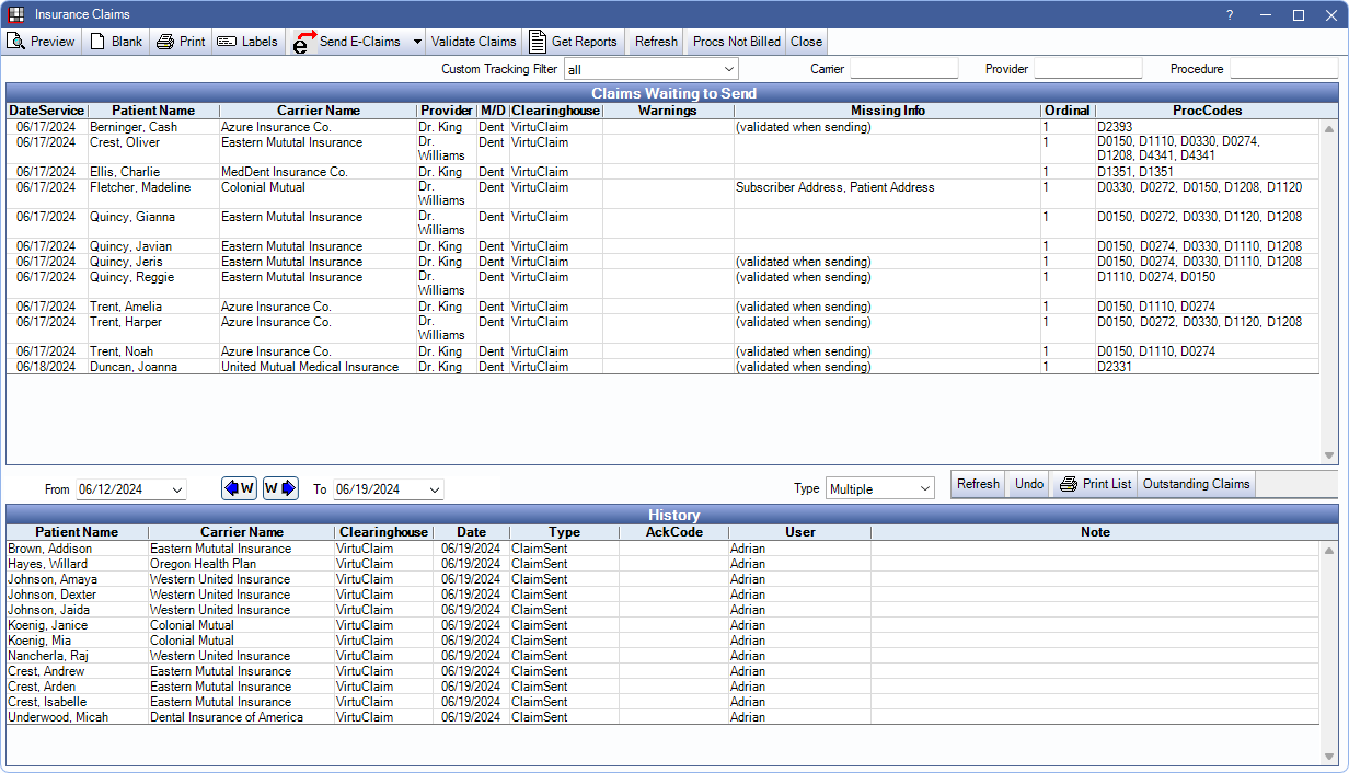 Open Dental Software - Insurance Refunds