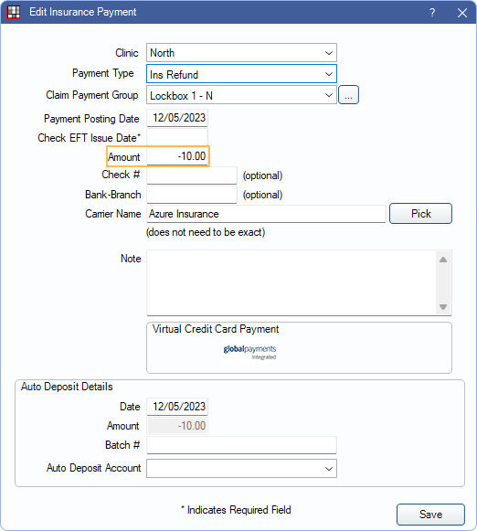 Open Dental Software - Insurance Refunds