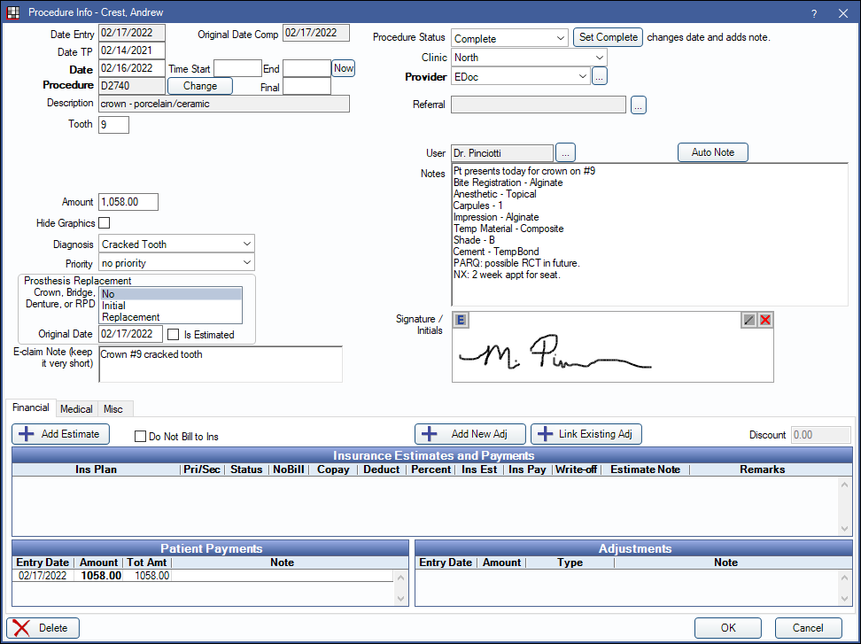 Open Dental Charting