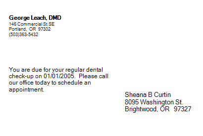 Appointment Reminder Letter Template from www.opendental.com