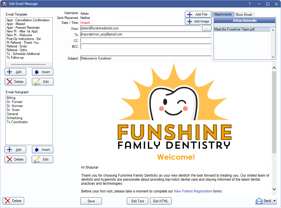 Open Dental Software Email