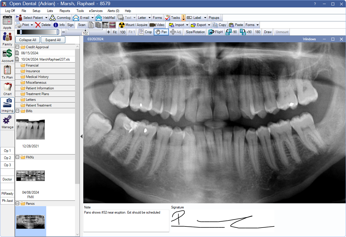 Open Dental Software Imaging Module