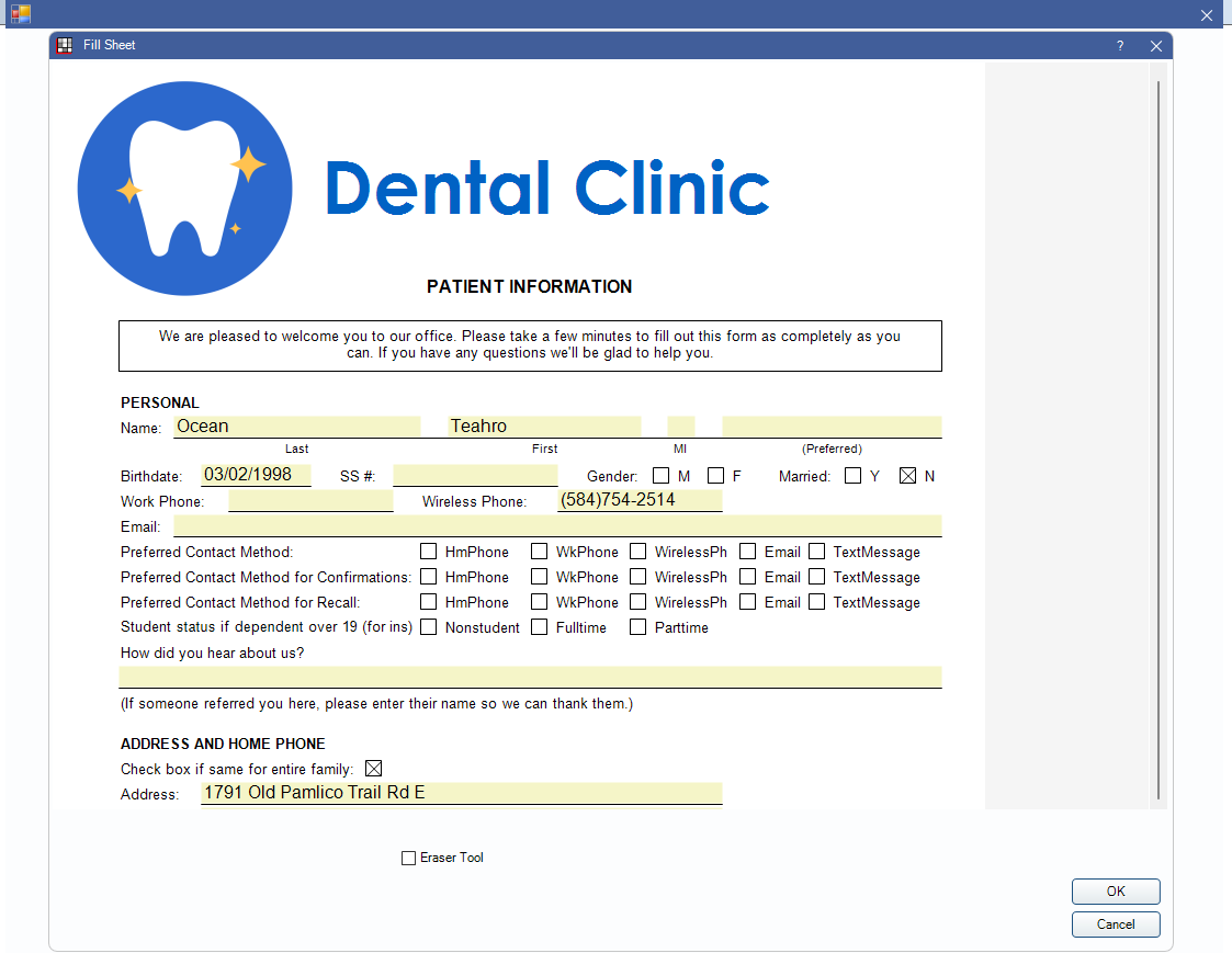 Open Dental Software Kiosk